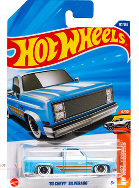 157号 '83 CHEVY SILVERADO 雪佛兰 天蓝色 风火轮 HW HOT TRUCKS