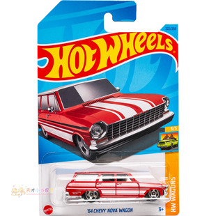 222号 '64 CHEVY NOVA WAGON 雪佛兰 红色 风火轮 HW WAGONS
