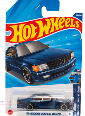 186号 '89 MERCEDES-BENZ 560 SEC AMG 奔驰 蓝色 风火轮