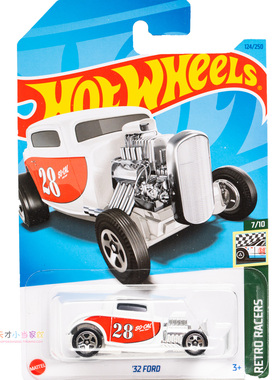 124号 '32 FORD 白色 风火轮 RETRO RACERS系列23E