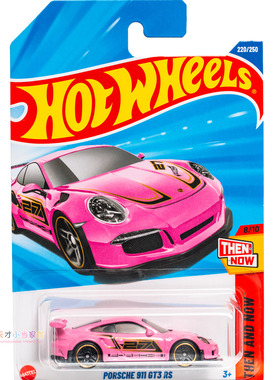220号 PORSCHE 911 GT3 RS 保时捷 粉红色 风火轮 THEN AND NOW系