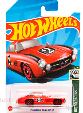 27号 MERCEDES-BENZ 300SL 奔驰 红色 美泰风火轮 RETRO RACERS系