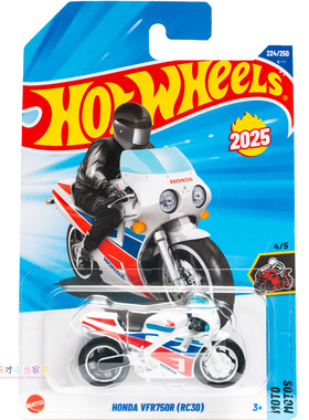 224号 HONDA VFR750R(RC30) 本田 白色 风火轮 HW MOTO系列25M