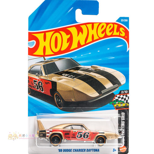 23号 '69 DODGE CHARGER DAYTONA 道奇战马 金色 风火轮26A