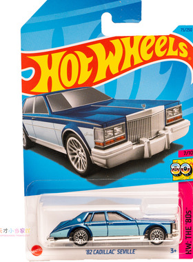 75号 '82 CADILLAC SEVILLE 凯迪拉克 蓝色 美泰风火轮 HW THE'80