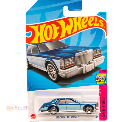 75号 '82 CADILLAC SEVILLE 凯迪拉克 蓝色 美泰风火轮 HW THE'80