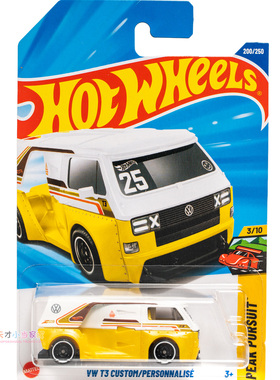 200号 VW T3 CUSTOM 大众 黄白色 风火轮 PEAK PURSUIT系列25Q
