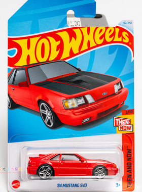 192号 '84 MUSTANG SVO 福特野马 红色 风火轮 THEN AND NOW