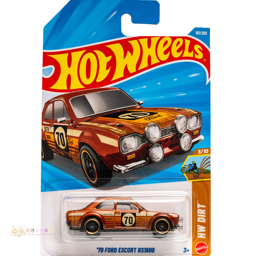 161号 '70 FORD ESCORT RS1600 福特 橙色 风火轮 HW DIRT系列26H