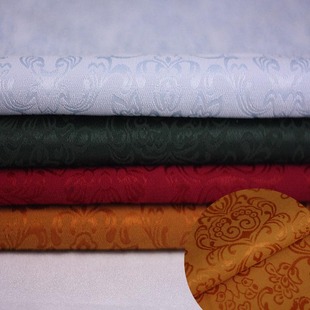 黑色白色酒红蓝色缎面暗纹提花缎绵绸旗袍汉服马面做衣服布料面料