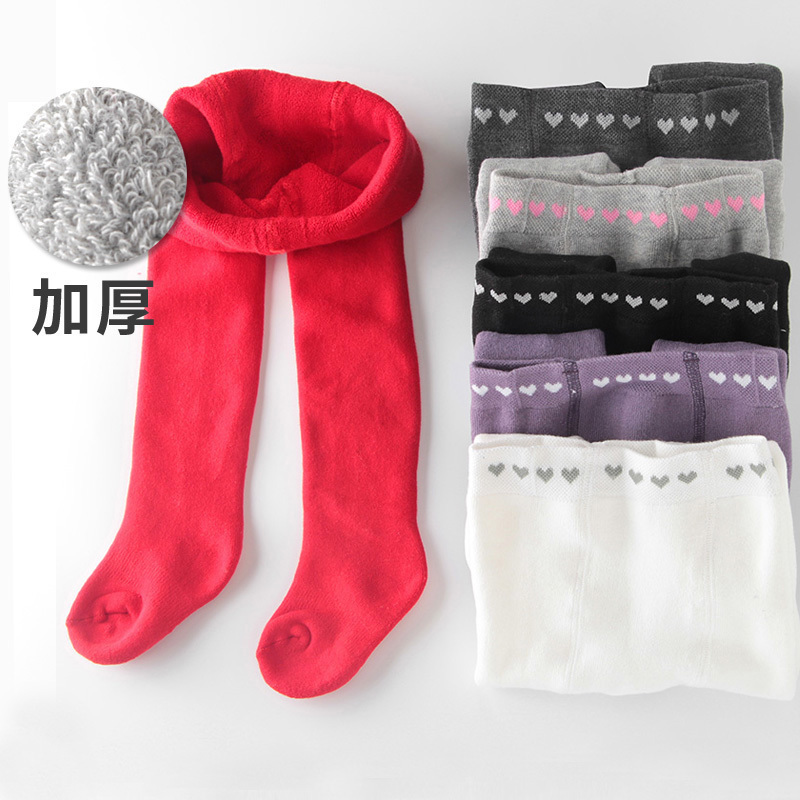 宝宝打底裤袜秋冬婴儿可开档连