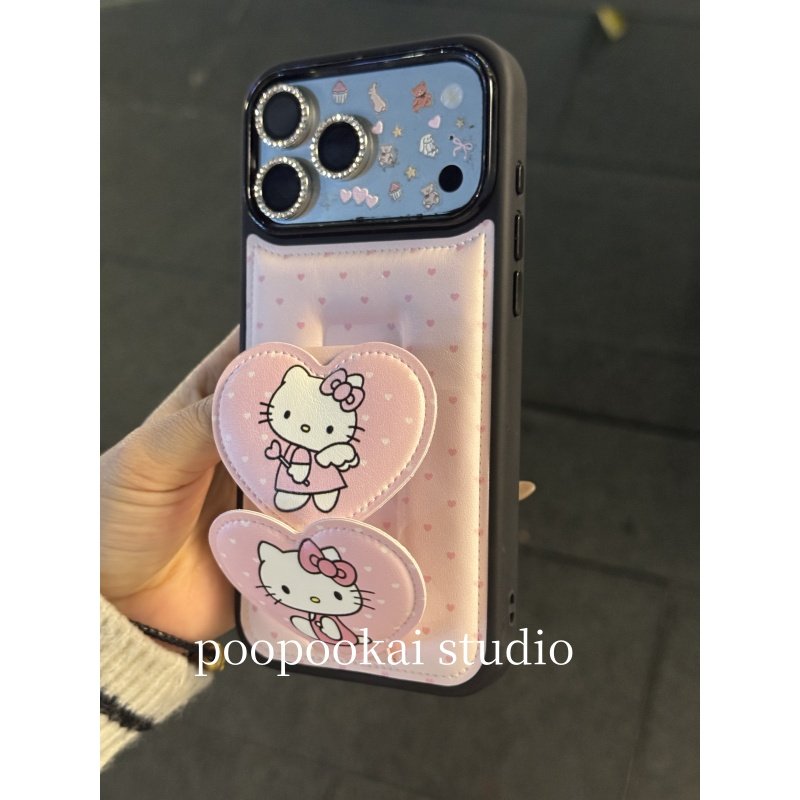 PooPookai可爱粉底猫咪手腕带支架适用于苹果16/17promax/iPhone15pro手机壳女款14全包防摔13保护套,3C数码配件,手机保护套/壳,淘宝优惠券,粉丝福利购,淘宝优惠卷