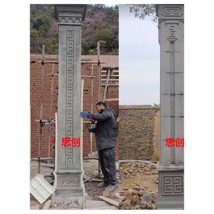特厚回字纹罗马柱模具新款包边回字纹方形塑钢欧式别墅新式花纹柱