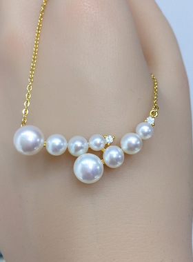 诸暨天然淡水珍珠吊坠多珠款平衡系列高级感珍珠吊坠