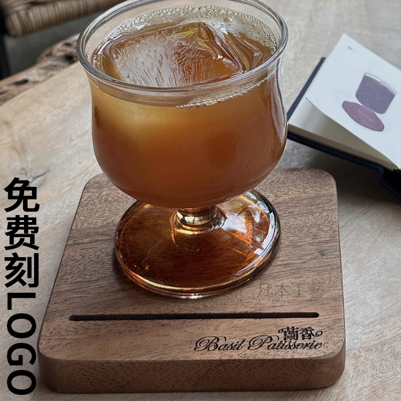 单杯咖啡木托盘啤酒托盘单孔杯托盘复古木托网红刻字咖啡托盘木质,餐饮具,餐用托盘,淘宝优惠券,粉丝福利购,淘宝优惠卷