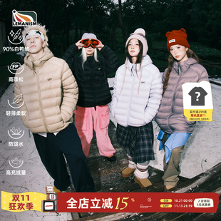 lemanism明星同款美式90白鸭绒轻薄排骨羽绒服内胆男冬装外套女潮