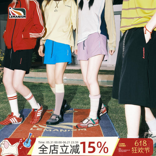 美式潮流抽绳休闲短裤男情侣款女