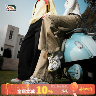 lemanism美式潮流复古工装休闲裤男2026春季新款情侣款宽松裤子女