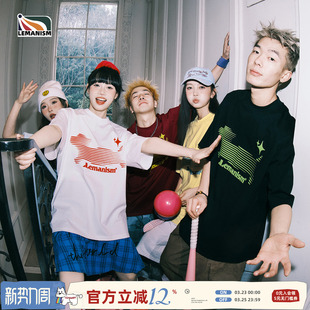 半袖 lemanism300g重磅幻影小狗短袖 情侣款 2026夏季 体恤女 T恤男款