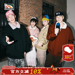 情侣款 2025新款 棉服保暖外套女 潮牌撞色翻领棉衣男款 lemanism美式