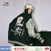 lemanism美式 潮牌字母刺绣棒球服夹克男宽松百搭休闲情侣初春外套