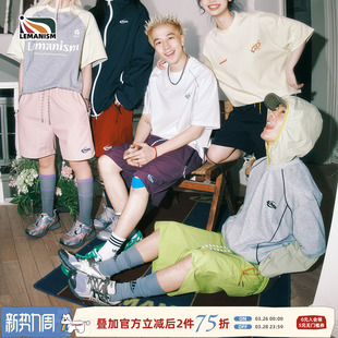 潮流字母印花休闲短裤 五分裤 男2026夏季 情侣款 女 新款 lemanism美式