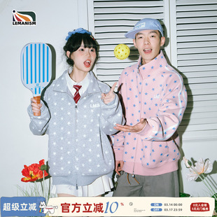 男2026新款 开衫 潮流满天星立领夹克情侣款 上衣外套女 lemanism美式