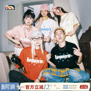 260g重磅彩色字母短袖 半袖 T恤男2026夏季 情侣款 新款 lemanism美式