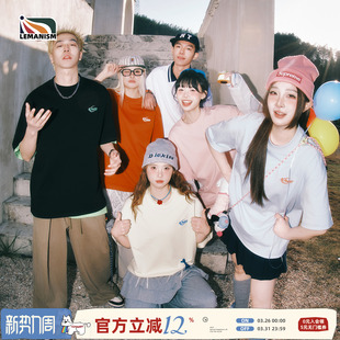 情侣款 lemanism美式 新款 T恤男2026夏季 体恤 潮流260g重磅字母短袖