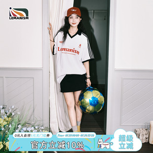 运动情侣款 lemanism美式 男2025夏季 270g纯棉三条杠短袖 T恤 POLO衫