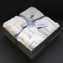 Export white imitation rabbit fur blanket midnight sleeping sofa blanket with blanket imitation fur gift blanket gift box with gift blanket