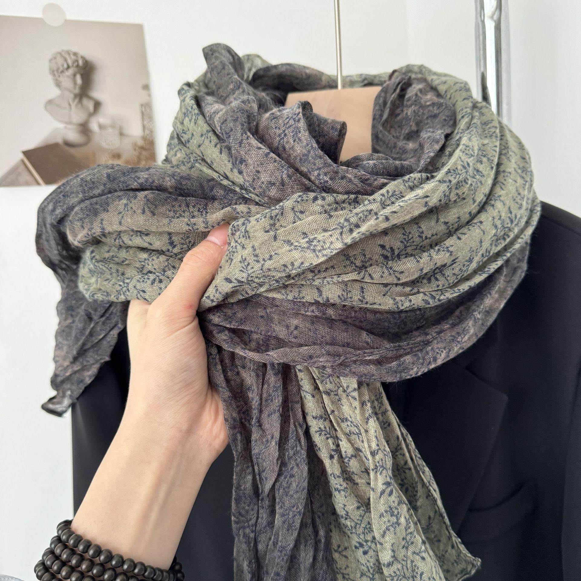 薄款渐变色棉麻围巾女长款丝巾韩范文艺装饰百搭春秋款时尚纱巾潮,服饰配件/皮带/帽子/围巾,围巾/丝巾/披肩,淘宝优惠券,粉丝福利购,淘宝优惠卷