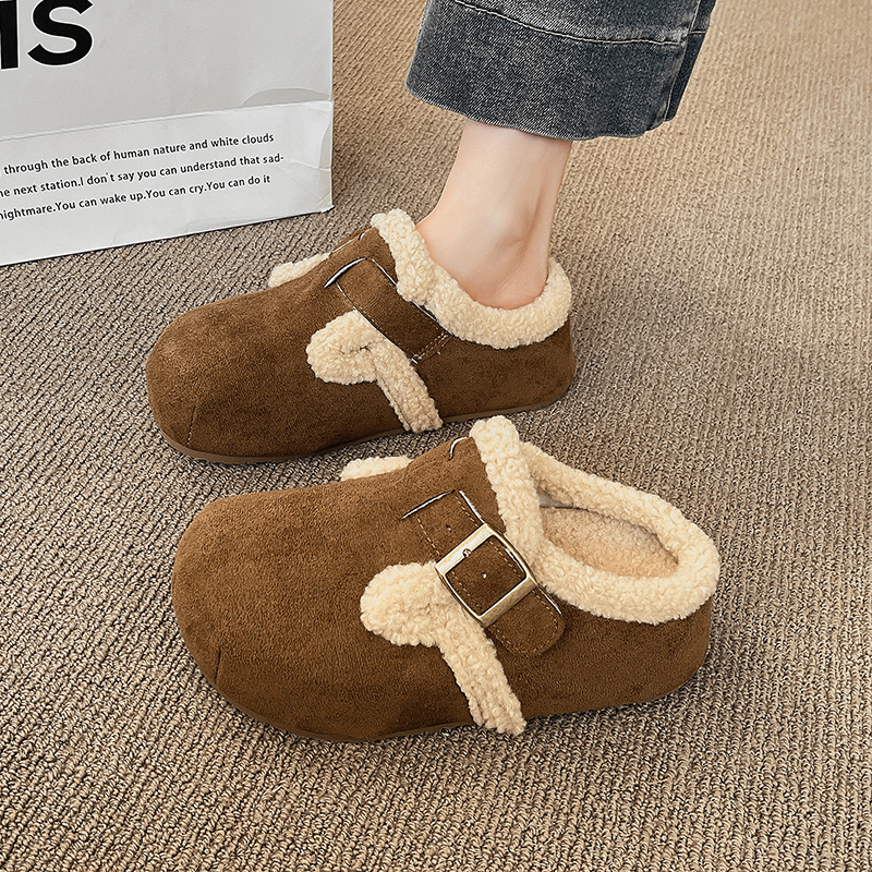 内增高勃肯鞋女半拖鞋加绒加厚