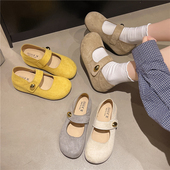 配裙子玛丽珍单鞋 厚底内增高一脚蹬勃肯鞋 春夏季 2026新款 女豆豆鞋