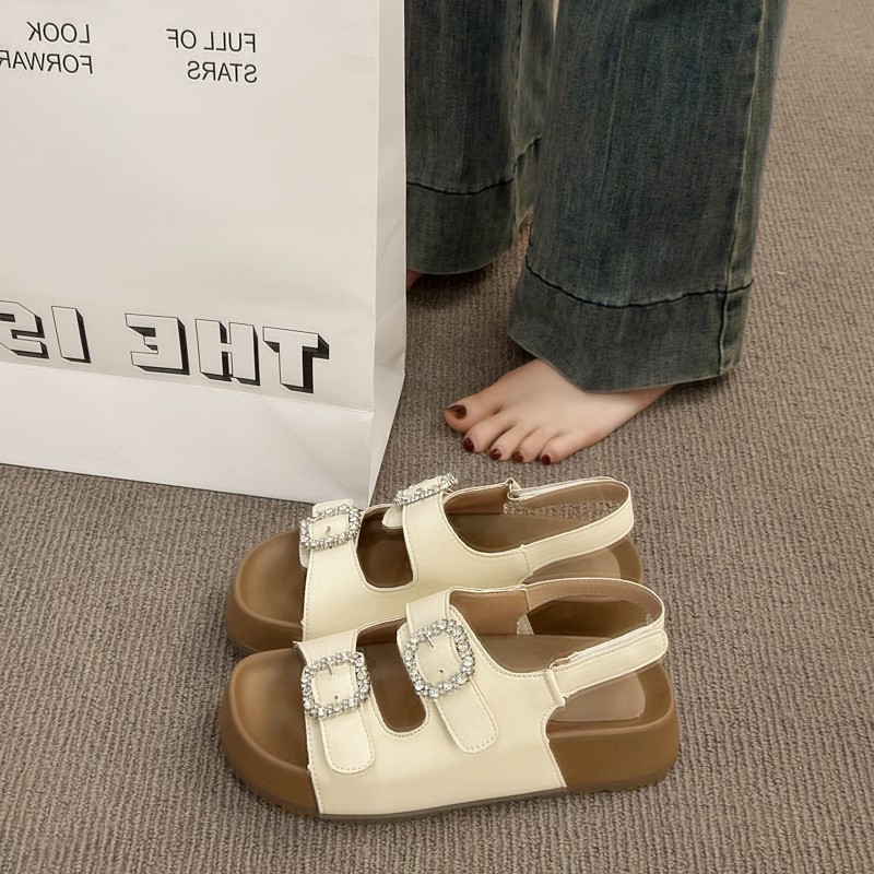 厚底勃肯凉鞋女款2026新款夏季外穿高级感配裙子休闲沙滩罗马鞋子