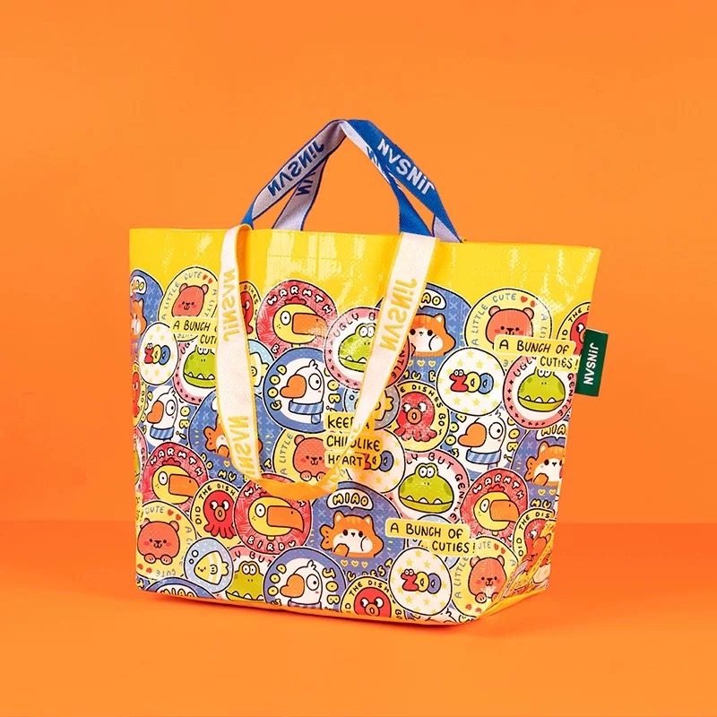 新款原创时尚编织袋轻便卡通大容量旅行游泳健身露营包购物袋防水,收纳整理,购物袋/环保袋/帆布袋,淘宝优惠券,粉丝福利购,淘宝优惠卷