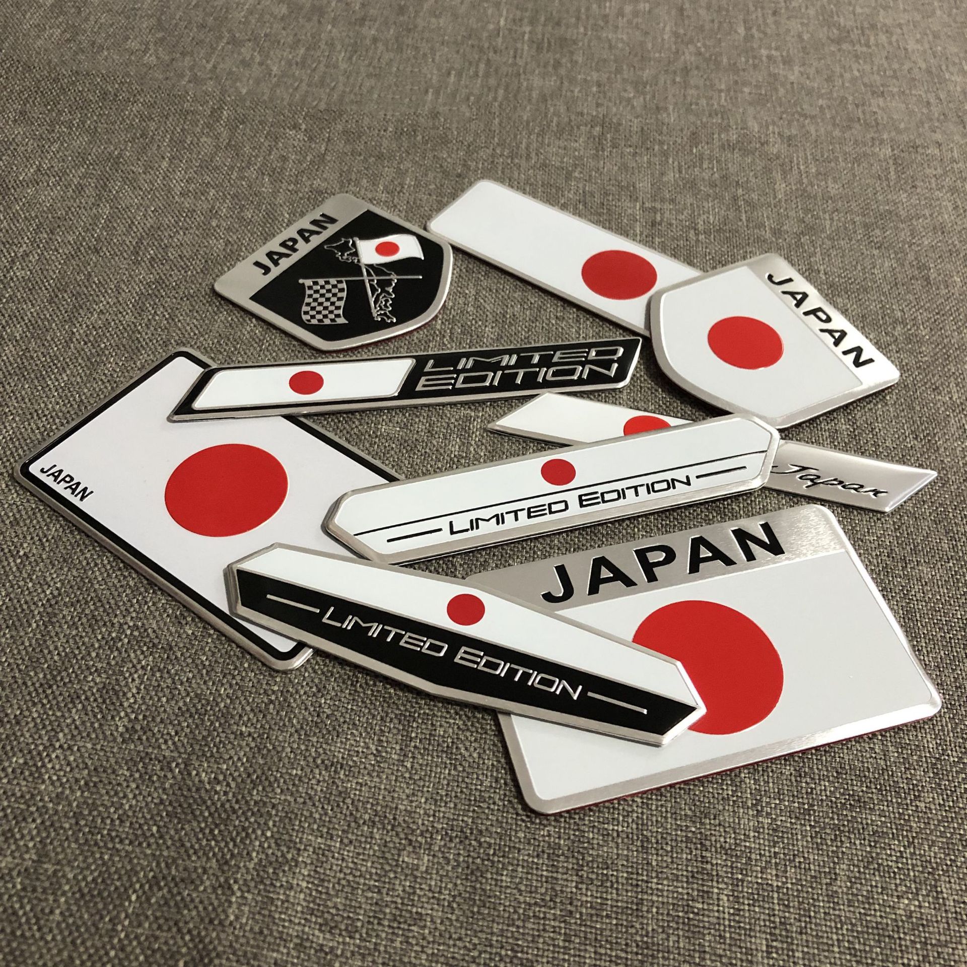日本国旗限量版车贴JAPAN金属贴