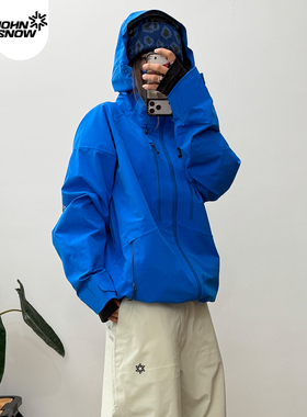 John snow硬壳滑雪服女款男单板防水防风2026新款全压胶滑雪上衣
