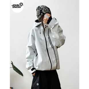 John 女款 男防水防风全压胶硬壳专业上衣2526新款 snow滑雪服套装