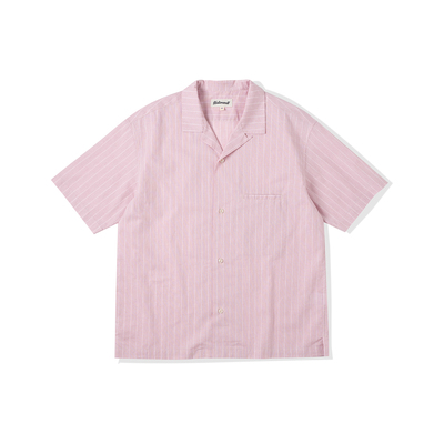 NATIVEWELL夏季凉爽素材夏威夷古巴领衬衫长绒棉亚麻透气柔软抗皱