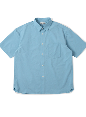 NATIVEWELL宽松落肩短袖衬衫超轻素材吸湿速干索罗娜纤维科技面料