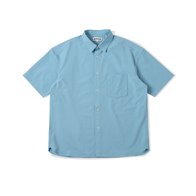 NATIVEWELL宽松落肩短袖衬衫超轻素材吸湿速干索罗娜纤维科技面料