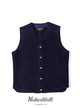 NATIVEWELL澳洲美丽诺羊毛复古马甲 保暖内搭