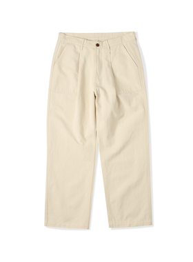 NATIVEWELL和纸纱混纺宽松工装长裤抗皱透气干爽进口面料