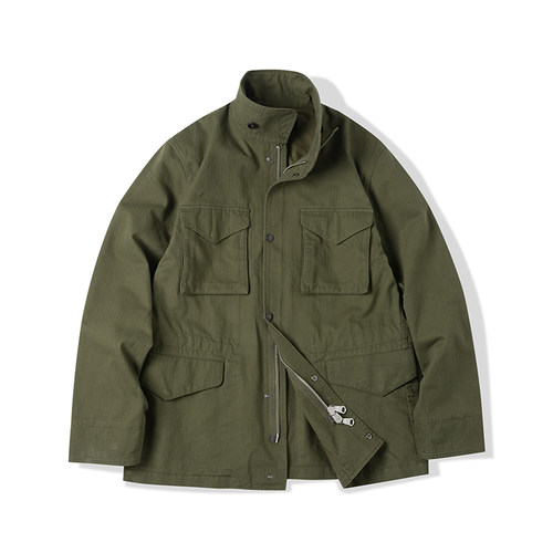 NATIVEWELL经典HBT人字纹M65夹克外套全棉合身purepark