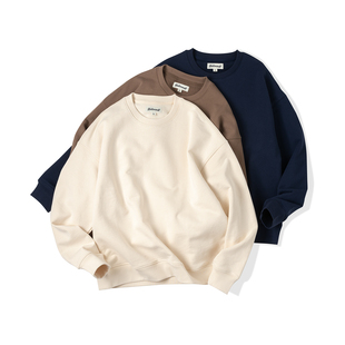 NATIVEWELL 宽松落肩廓形圆领卫衣麦穗纹质感纹理长绒棉