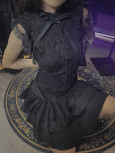 女装 暗黑蕾丝花边无袖 连衣裙DW955 可升级哥特