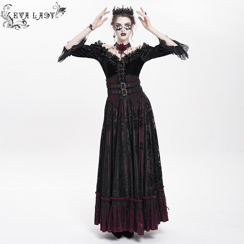 Devil Fashion恶魔时尚女装哥特红色奢华半身蓬蓬裙ESKT07002