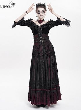 Devil Fashion恶魔时尚女装哥特红色奢华半身蓬蓬裙ESKT07002