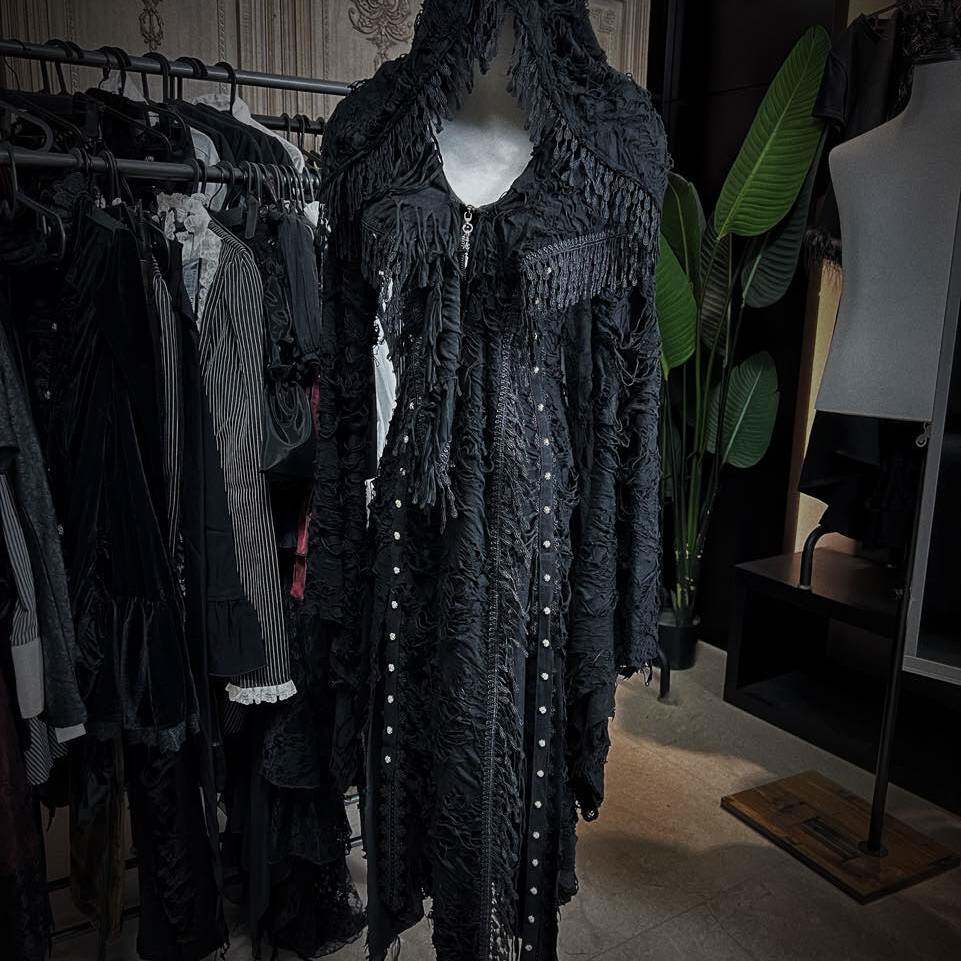 Devil Fashion恶魔时尚女装哥特暗黑破洞外搭外套女巫外套CT037